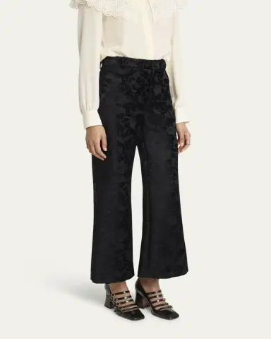 Chloé Baroque Jacquard Flare Ankle Pants | Thumbnail 4 Chloé Baroque Jacquard Flare Ankle Pants | Thumbnail 4