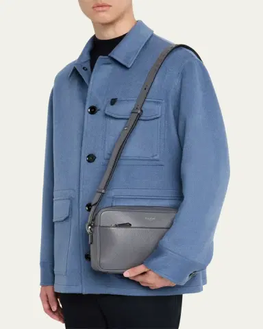 Serapian Men's East/West Cachemire Mosaico Crossbody Bag | Thumbnail 2 Serapian Men's East/West Cachemire Mosaico Crossbody Bag | Thumbnail 2