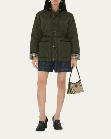 Burberry Chiltern Quilted Barn Jacket With Belt | Thumbnail 2 Burberry Chiltern Quilted Barn Jacket With Belt | Thumbnail 2