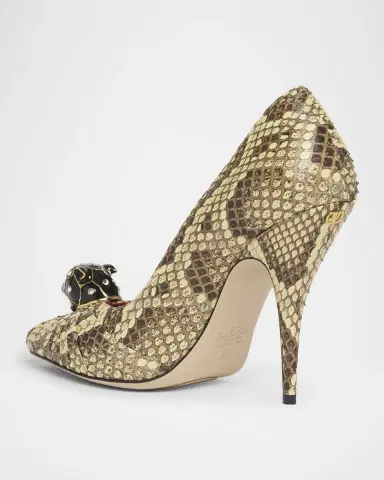 Valentino Garavani Pas de Chat Python Pumps | Thumbnail 3 Valentino Garavani Pas de Chat Python Pumps | Thumbnail 3