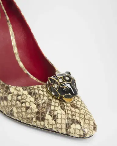 Valentino Garavani Pas de Chat Python Pumps | Thumbnail 4 Valentino Garavani Pas de Chat Python Pumps | Thumbnail 4