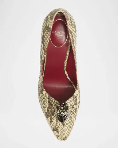 Valentino Garavani Pas de Chat Python Pumps | Thumbnail 5 Valentino Garavani Pas de Chat Python Pumps | Thumbnail 5