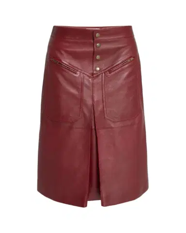Chloé Slouch Leather Midi Skirt | Thumbnail 1 Chloé Slouch Leather Midi Skirt | Thumbnail 1