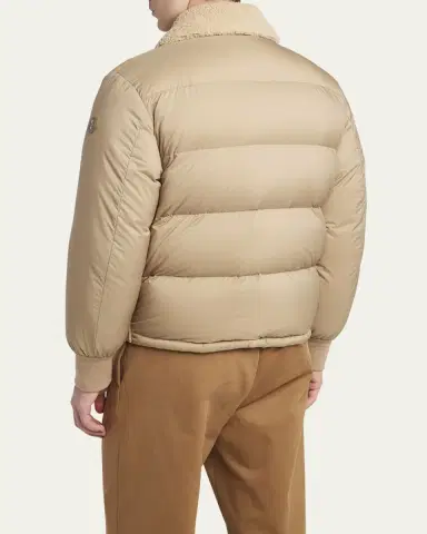 Moncler Men's Tonnay Leather and Down Quilted Jacket | Thumbnail 7 Moncler Men's Tonnay Leather and Down Quilted Jacket | Thumbnail 7