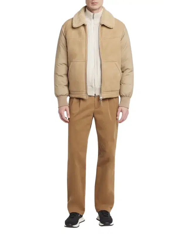 Men's Tonnay Leather and Down Quilted Jacket Men's Tonnay Leather and Down Quilted Jacket