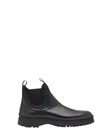 Prada Men's Brixxen Leather and Neoprene Chelsea Boots | Thumbnail 1 Prada Men's Brixxen Leather and Neoprene Chelsea Boots | Thumbnail 1