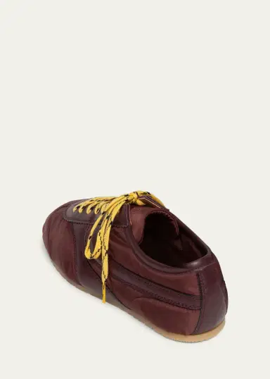 Dries Van Noten Men's Nylon and Leather Low-Top Sneakers | Thumbnail 2 Dries Van Noten Men's Nylon and Leather Low-Top Sneakers | Thumbnail 2