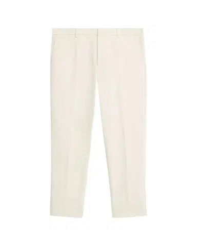 Loro Piana Men's Jarno Cotton Straight Fit Flat-Front Pants | Thumbnail 1 Loro Piana Men's Jarno Cotton Straight Fit Flat-Front Pants | Thumbnail 1
