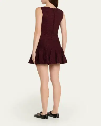 Retrofête Audrina Metallic Knit Godet-Skirt Sleeveless Mini Dress | Thumbnail 7 Retrofête Audrina Metallic Knit Godet-Skirt Sleeveless Mini Dress | Thumbnail 7