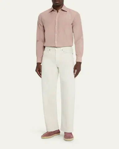 Massimo Alba Men's Genova Stripe Cotton Button-Down Shirt | Thumbnail 6 Massimo Alba Men's Genova Stripe Cotton Button-Down Shirt | Thumbnail 6