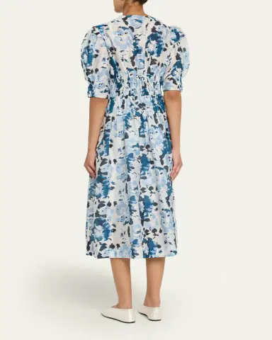 Hannah Artwear Sophia Puff-Sleeve Midi Dress | Thumbnail 3 Hannah Artwear Sophia Puff-Sleeve Midi Dress | Thumbnail 3