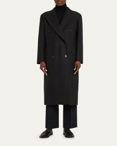 The Row Hariet Double-Breasted Wool-Cashmere Long Coat | Thumbnail 2 The Row Hariet Double-Breasted Wool-Cashmere Long Coat | Thumbnail 2