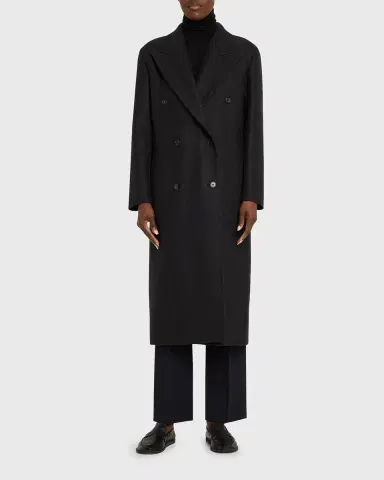 The Row Hariet Double-Breasted Wool-Cashmere Long Coat | Thumbnail 6 The Row Hariet Double-Breasted Wool-Cashmere Long Coat | Thumbnail 6