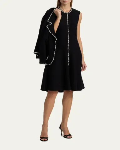 Rickie Freeman for Teri Jon Sleeveless Beaded Metallic Knit Dress | Thumbnail 2 Rickie Freeman for Teri Jon Sleeveless Beaded Metallic Knit Dress | Thumbnail 2