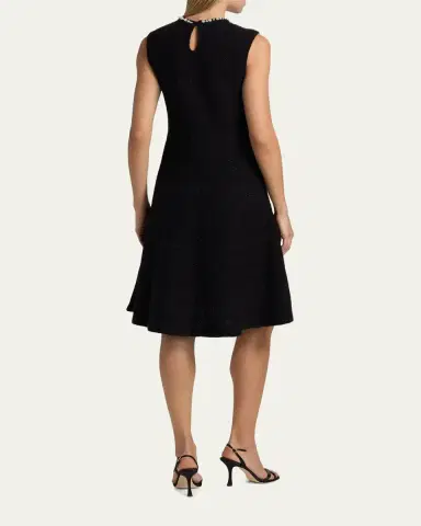 Rickie Freeman for Teri Jon Sleeveless Beaded Metallic Knit Dress | Thumbnail 3 Rickie Freeman for Teri Jon Sleeveless Beaded Metallic Knit Dress | Thumbnail 3