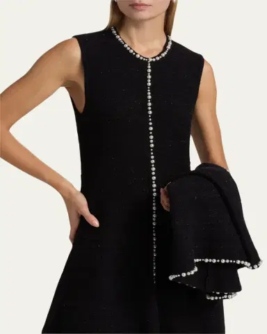 Rickie Freeman for Teri Jon Sleeveless Beaded Metallic Knit Dress | Thumbnail 5 Rickie Freeman for Teri Jon Sleeveless Beaded Metallic Knit Dress | Thumbnail 5
