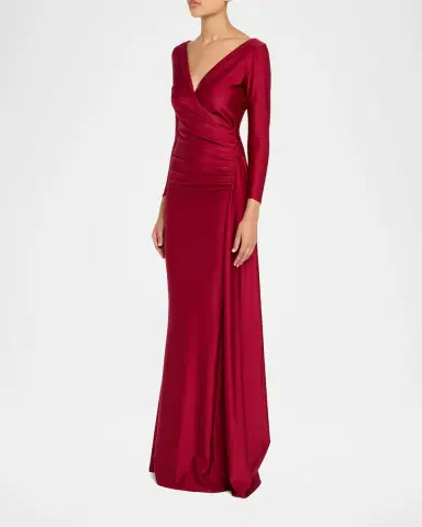Chiara Boni La Petite Robe Koly Draped Surplice Jersey Gown | Thumbnail 8 Chiara Boni La Petite Robe Koly Draped Surplice Jersey Gown | Thumbnail 8