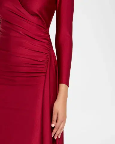 Chiara Boni La Petite Robe Koly Draped Surplice Jersey Gown | Thumbnail 9 Chiara Boni La Petite Robe Koly Draped Surplice Jersey Gown | Thumbnail 9