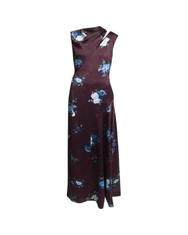 Erdem Floral Satin Slash-Cutout Sleeveless Gown | Thumbnail 1 Erdem Floral Satin Slash-Cutout Sleeveless Gown | Thumbnail 1