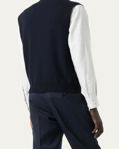 Loro Piana Men's Baby Cashmere Knit Classic-Fit Vest | Thumbnail 11 Loro Piana Men's Baby Cashmere Knit Classic-Fit Vest | Thumbnail 11