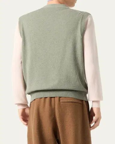 Loro Piana Men's Baby Cashmere Knit Classic-Fit Vest | Thumbnail 3 Loro Piana Men's Baby Cashmere Knit Classic-Fit Vest | Thumbnail 3