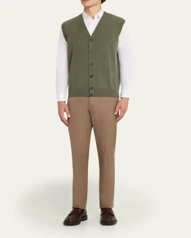 Loro Piana Men's Baby Cashmere Knit Classic-Fit Vest | Thumbnail 6 Loro Piana Men's Baby Cashmere Knit Classic-Fit Vest | Thumbnail 6