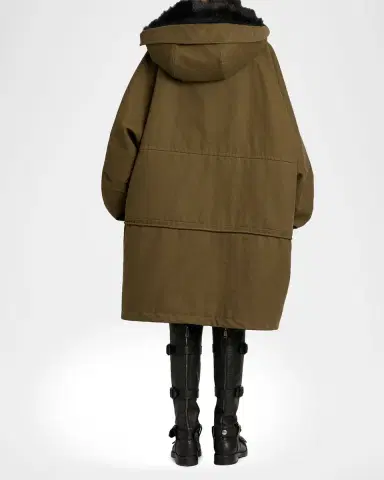 Dolce & Gabbana Lamb Shearling Lined Oversized Hooded Bomber Jacket | Thumbnail 11 Dolce & Gabbana Lamb Shearling Lined Oversized Hooded Bomber Jacket | Thumbnail 11