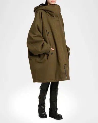 Dolce & Gabbana Lamb Shearling Lined Oversized Hooded Bomber Jacket | Thumbnail 12 Dolce & Gabbana Lamb Shearling Lined Oversized Hooded Bomber Jacket | Thumbnail 12