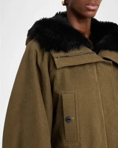 Dolce & Gabbana Lamb Shearling Lined Oversized Hooded Bomber Jacket | Thumbnail 9 Dolce & Gabbana Lamb Shearling Lined Oversized Hooded Bomber Jacket | Thumbnail 9