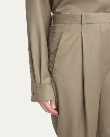 The Row Sorina Pleated Straight-Leg Pants | Thumbnail 5 The Row Sorina Pleated Straight-Leg Pants | Thumbnail 5