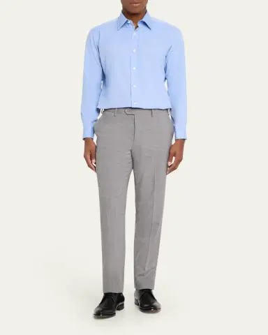 Charvet Men's Cotton Point-Collar Dress Shirt | Thumbnail 2 Charvet Men's Cotton Point-Collar Dress Shirt | Thumbnail 2