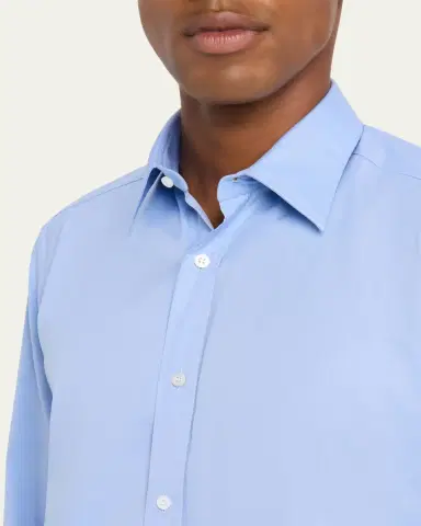 Charvet Men's Cotton Point-Collar Dress Shirt | Thumbnail 5 Charvet Men's Cotton Point-Collar Dress Shirt | Thumbnail 5