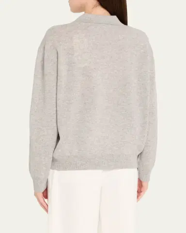 Majestic Filatures Cashmere Seamless Long-Sleeve Polo Sweater | Thumbnail 3 Majestic Filatures Cashmere Seamless Long-Sleeve Polo Sweater | Thumbnail 3