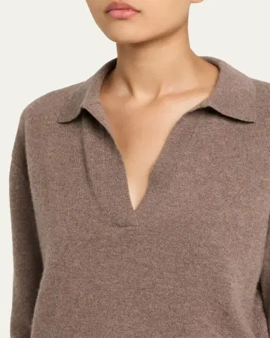 Majestic Filatures Cashmere Seamless Long-Sleeve Polo Sweater | Thumbnail 9 Majestic Filatures Cashmere Seamless Long-Sleeve Polo Sweater | Thumbnail 9