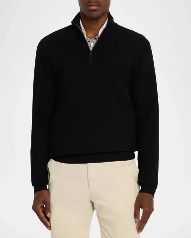 Ralph Lauren Purple Label Piqué-Knit Wool Quarter-Zip Sweater | Thumbnail 8 Ralph Lauren Purple Label Piqué-Knit Wool Quarter-Zip Sweater | Thumbnail 8