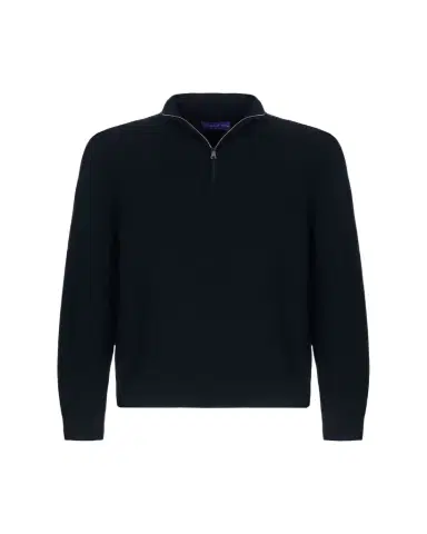 Ralph Lauren Purple Label Piqué-Knit Wool Quarter-Zip Sweater | Thumbnail 1 Ralph Lauren Purple Label Piqué-Knit Wool Quarter-Zip Sweater | Thumbnail 1