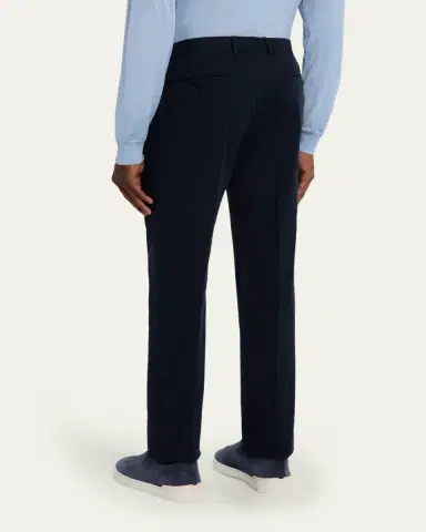 ZEGNA Men's Slim Flat-Front Pants | Thumbnail 3 ZEGNA Men's Slim Flat-Front Pants | Thumbnail 3