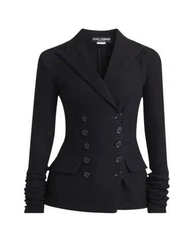 Dolce & Gabbana Fitted Double-Breasted Wool Blazer | Thumbnail 1 Dolce & Gabbana Fitted Double-Breasted Wool Blazer | Thumbnail 1
