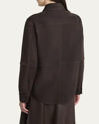 The Row Gwena Sheep Shearling Shirt Jacket | Thumbnail 3 The Row Gwena Sheep Shearling Shirt Jacket | Thumbnail 3