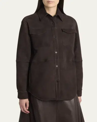 The Row Gwena Sheep Shearling Shirt Jacket | Thumbnail 4 The Row Gwena Sheep Shearling Shirt Jacket | Thumbnail 4