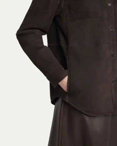 The Row Gwena Sheep Shearling Shirt Jacket | Thumbnail 5 The Row Gwena Sheep Shearling Shirt Jacket | Thumbnail 5