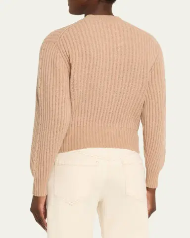 Loro Piana Cashmere Rib Crewneck Sweater | Thumbnail 3 Loro Piana Cashmere Rib Crewneck Sweater | Thumbnail 3