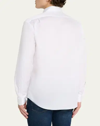 Ralph Lauren Purple Label Men's Button-Collar Cotton Sport Shirt | Thumbnail 4 Ralph Lauren Purple Label Men's Button-Collar Cotton Sport Shirt | Thumbnail 4