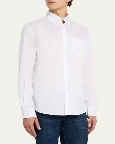 Ralph Lauren Purple Label Men's Button-Collar Cotton Sport Shirt | Thumbnail 5 Ralph Lauren Purple Label Men's Button-Collar Cotton Sport Shirt | Thumbnail 5