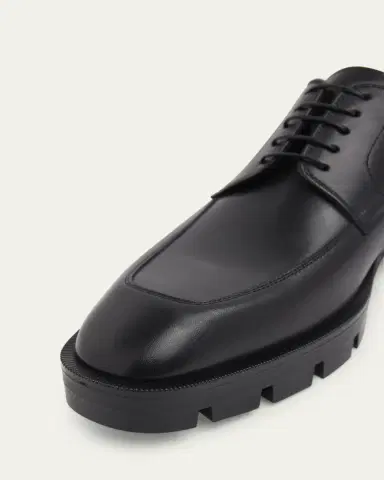 Christian Louboutin Men's Davisol Lion Leather Lug-Sole Derby Shoes | Thumbnail 3 Christian Louboutin Men's Davisol Lion Leather Lug-Sole Derby Shoes | Thumbnail 3