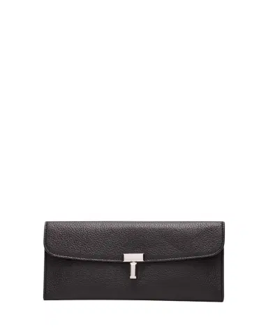 TOTEME T-Lock Grain Leather Continental Wallet | Thumbnail 1 TOTEME T-Lock Grain Leather Continental Wallet | Thumbnail 1
