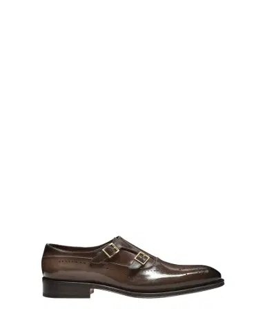 Santoni Men's Kaj Brogue Leather Double-Buckle Monk Strap Loafers | Thumbnail 1 Santoni Men's Kaj Brogue Leather Double-Buckle Monk Strap Loafers | Thumbnail 1