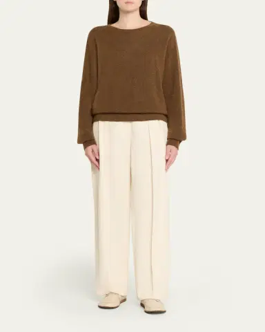 THE ROW Lorynna Cashmere-Silk Crewneck Sweater | Thumbnail 2 THE ROW Lorynna Cashmere-Silk Crewneck Sweater | Thumbnail 2