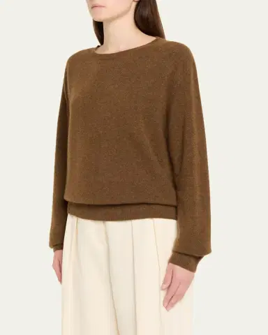 THE ROW Lorynna Cashmere-Silk Crewneck Sweater | Thumbnail 4 THE ROW Lorynna Cashmere-Silk Crewneck Sweater | Thumbnail 4