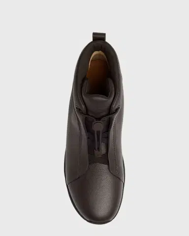 Zegna Men's Triple Stitch Vetta Grained Leather Sneaker Boots | Thumbnail 10 Zegna Men's Triple Stitch Vetta Grained Leather Sneaker Boots | Thumbnail 10